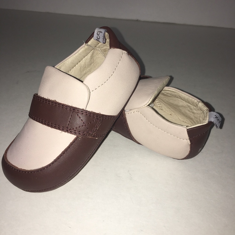Bobux Pre-Walk Loafer Beige/Chocolate Size 4.5
